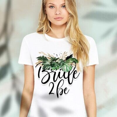 Jungle Monstera - Tricouri personalizate pentru mireasa si domnisoare de onoare