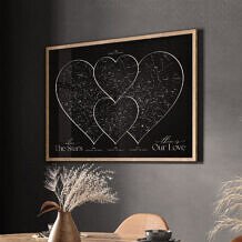 Harta Stelelor® Family Edition - Tablou personalizat cu Harta Stelara asa cum a aratat in mai multe zile de nastere si fotografie Harta Stelelor® Family Edition - Tablou personalizat cu Harta Stelara asa cum a aratat in mai multe zile de nastere si fotografie Image