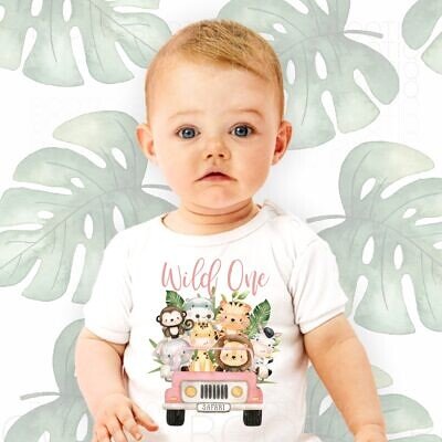 Body Personalizat Bebe - Wild Family Pink