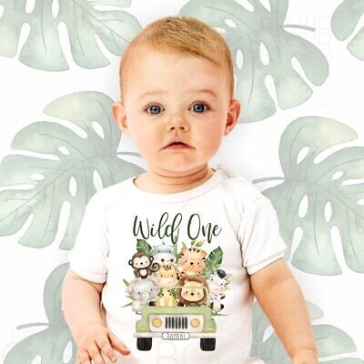 Body Personalizat Bebe - Wild Family Green