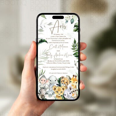 Invitatie Digitala Botez sau Aniversare - Wild and Free