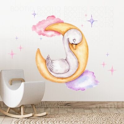 Sweet Swan - Ilustratie taiata pe contur autoadeziva