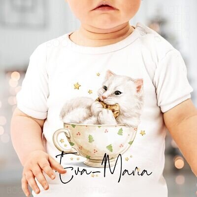 Tricou Craciun si Sarbatori  - Cat in a Cup - Cadou Secret Santa