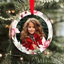 Decoratiune din lemn personalizata | Christmas Dream | Glob cu fotografie pentru pomul de Craciun Image