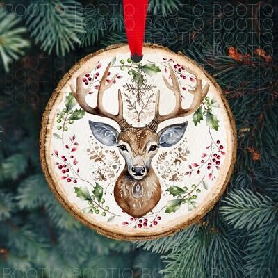 Ornament Brad Personalizat - The Best one BabyDeer - Ornament Pom Craciun din Lemn natural