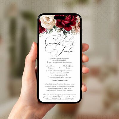 Invitatie Digitala Nunta - Love and Roses