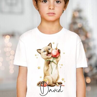 Tricou Craciun si Sarbatori  - Playful cat- Cadou Secret Santa