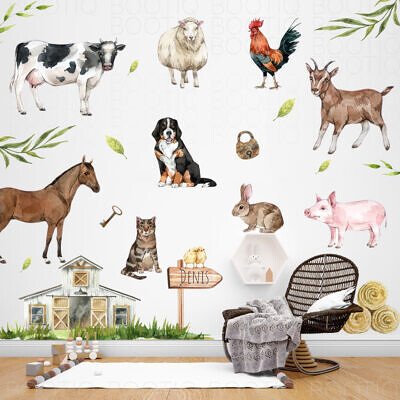 Set Stickere de perete Ferma Vesela - Elemente decorative pentru camera copiilor