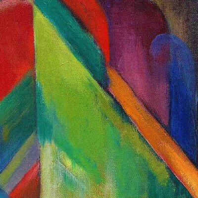 Alternative view of Set 3 Tablouri - Franz Marc Stables 1913