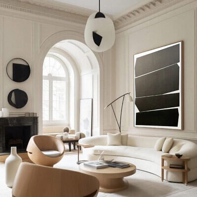 Alternative view of Tablou Pictat Manual - Geometric no 2