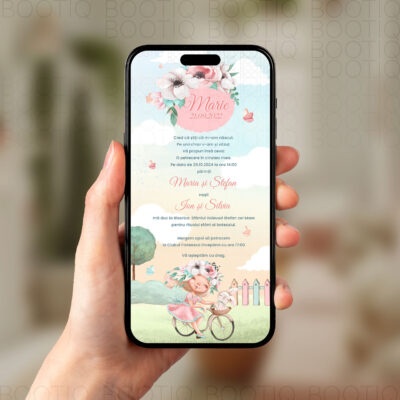Invitatie Digitala Aniversare - Springtime Garden
