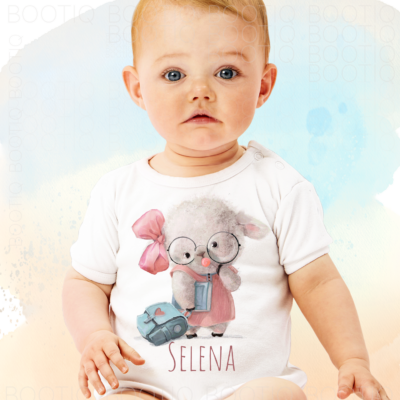 Cute Sheep Pink - Body personalizat cadou pentru paste