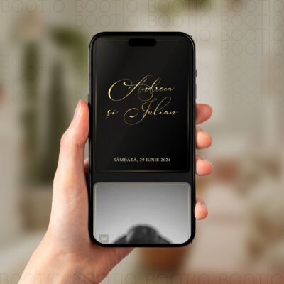 Invitatie Online Nunta - Luxury Black