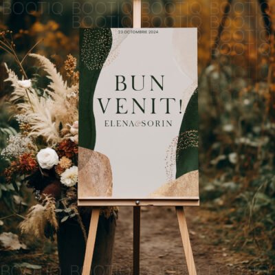 Abstract Wedding - Semn pentru Nunta personalizat simplu sau cu lista invitatilor