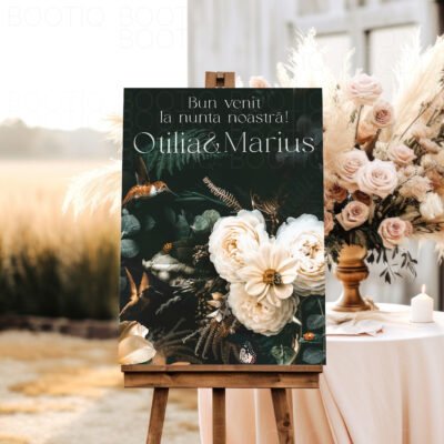 Semn pentru Nunta Whispers of Love no.2 – Personalizat simplu sau cu lista invitatilor