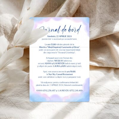 Alternative view of Invitatie Botez Handmade sau Digitala - See the World