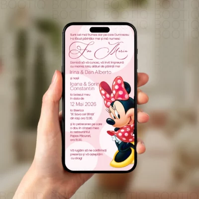 Invitatie Digitala Minnie Mouse Light