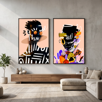 Set 2 Tablouri Living - Ecouri Urbane